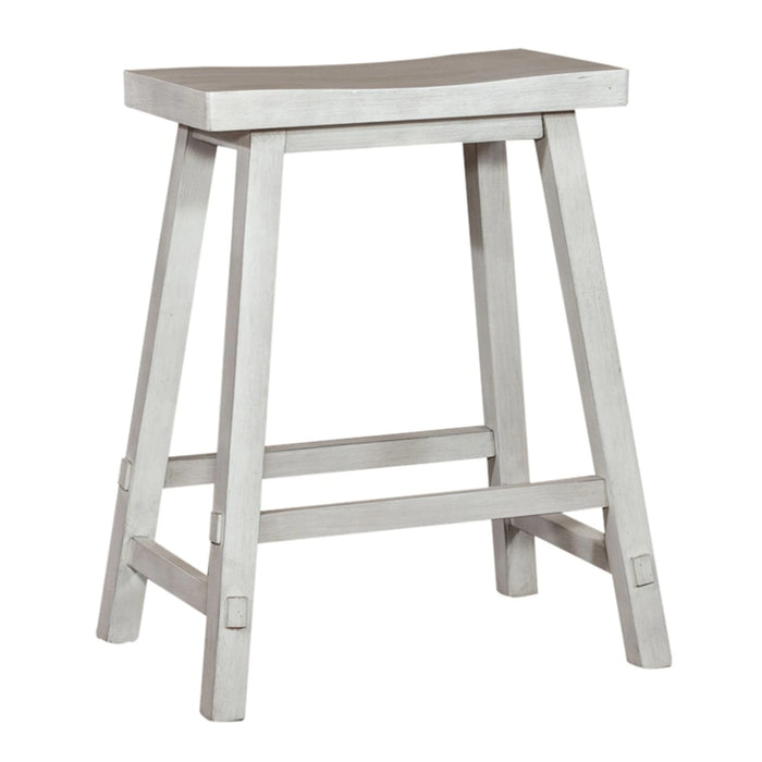 Creations 24 Inch Sawhorse Counter Stool - White image