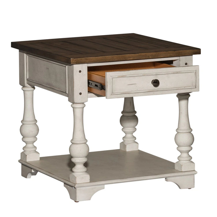 Morgan Creek End Table in Antique White image