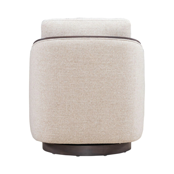 Nora Uph Swivel Accent Chair - Dark Brown image
