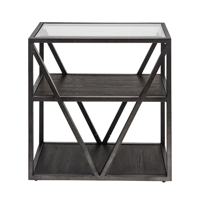 Arista Chair Side Table in Cobblestone Brown image