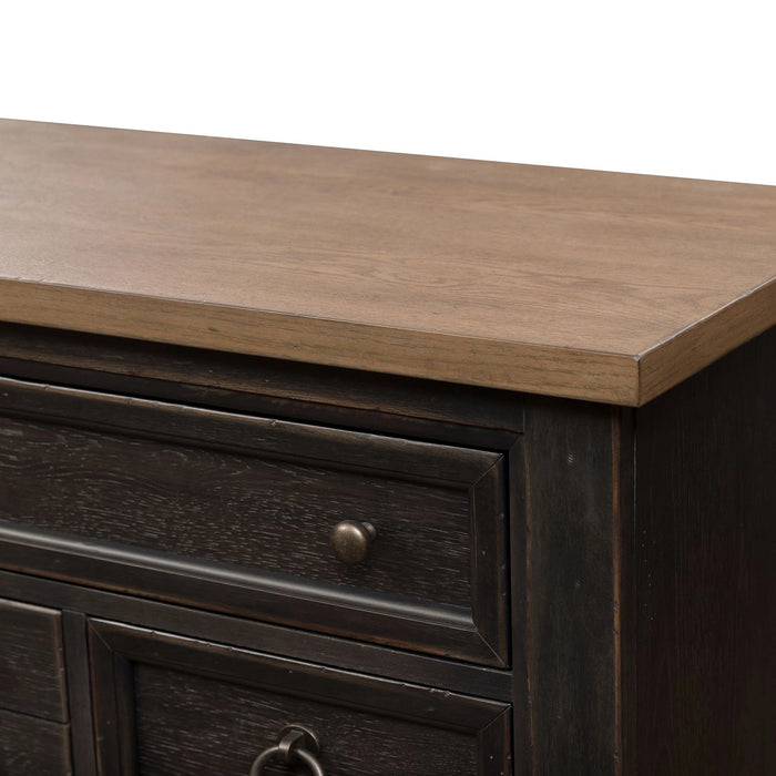 Americana Farmhouse 9 Drawer Dresser in Black image