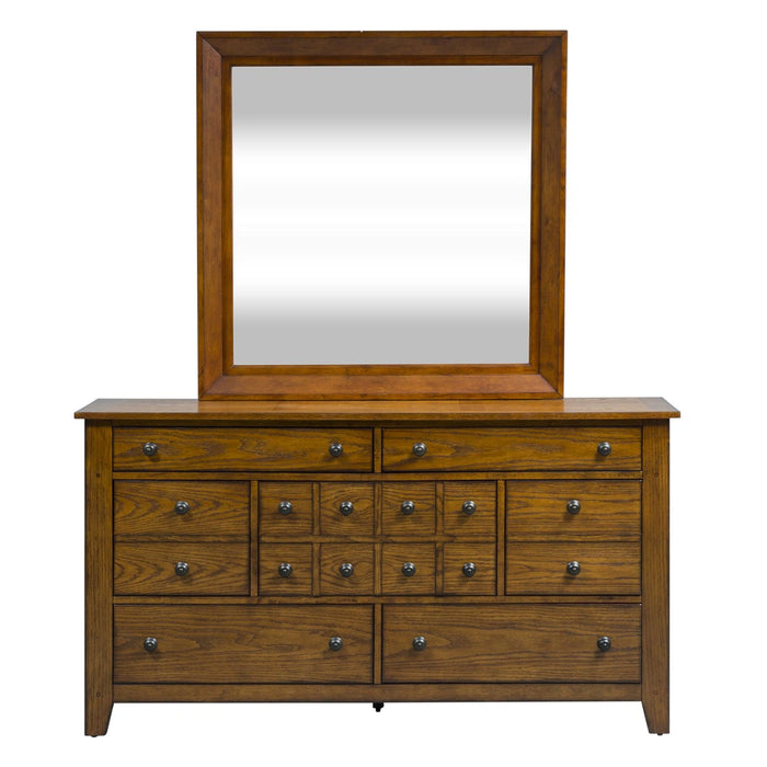Grandpas Cabin Sleigh Bed, Dresser & Mirror image