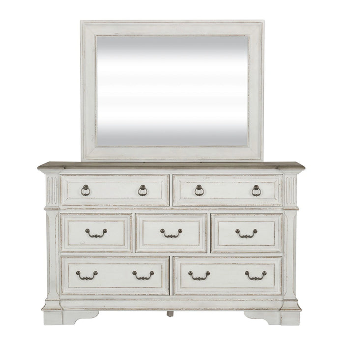 Abbey Park King California Sleigh Bed, Dresser & Mirror, Night Stand image
