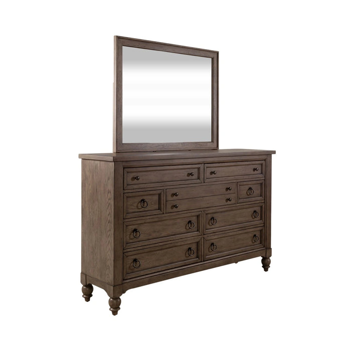 Americana Farmhouse King California Sleigh Bed, Dresser & Mirror, Chest image
