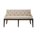 Americana Farmhouse Uph Shelter Dining Bench in Dusty Taupe & Black image