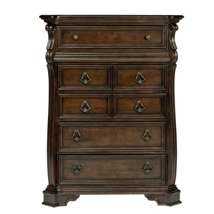 Arbor Place Sleigh Bed, Dresser & Mirror, Chest image