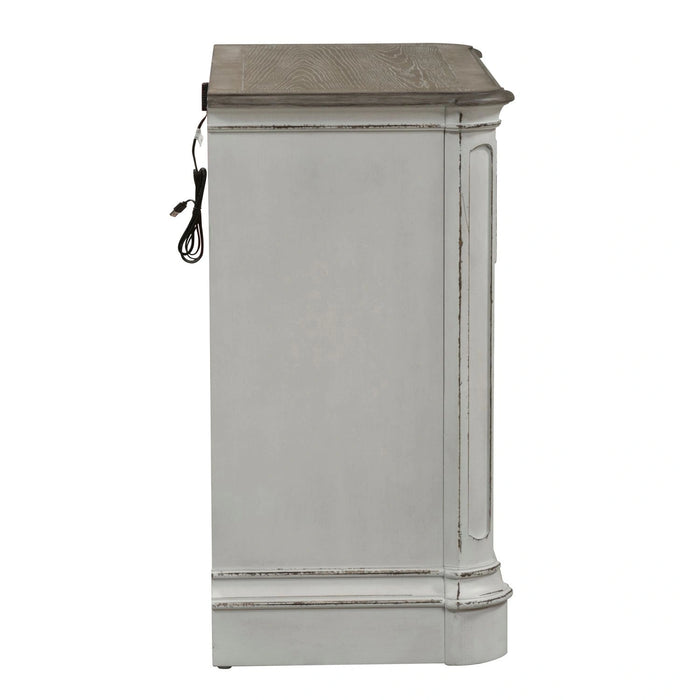 Magnolia Manor 3 Drawer Bedside Chest in Antique White image