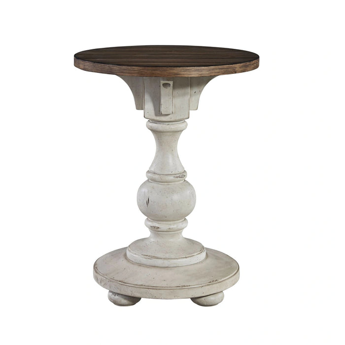 Morgan Creek Chair Side Table in Antique White image