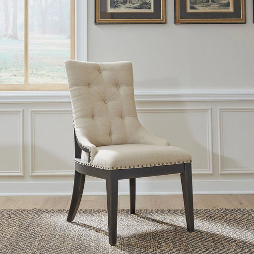 Americana Farmhouse Uph Shelter Side Chair- Black (RTA) image