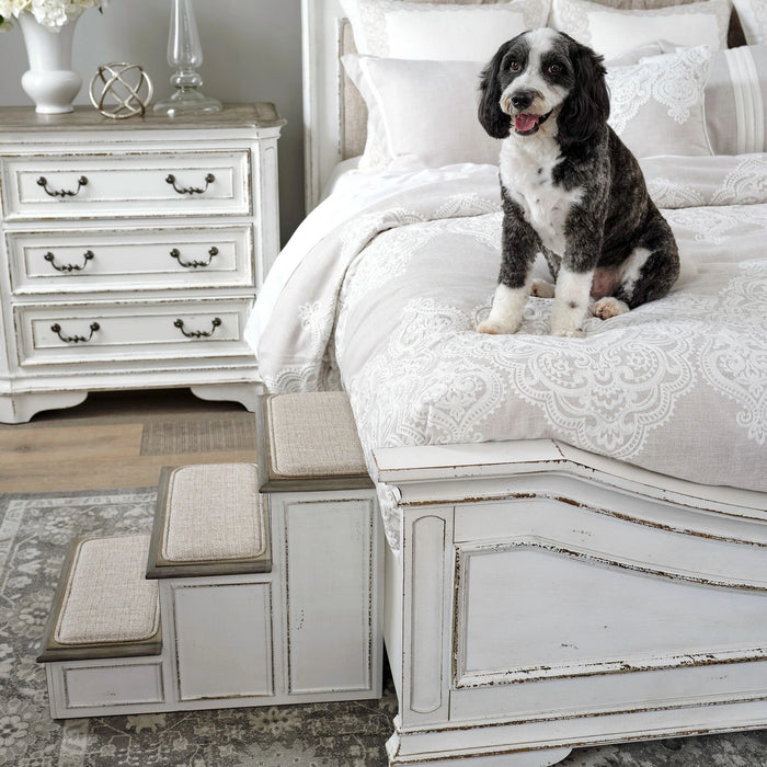 Magnolia Manor Pet Steps in Antique White image