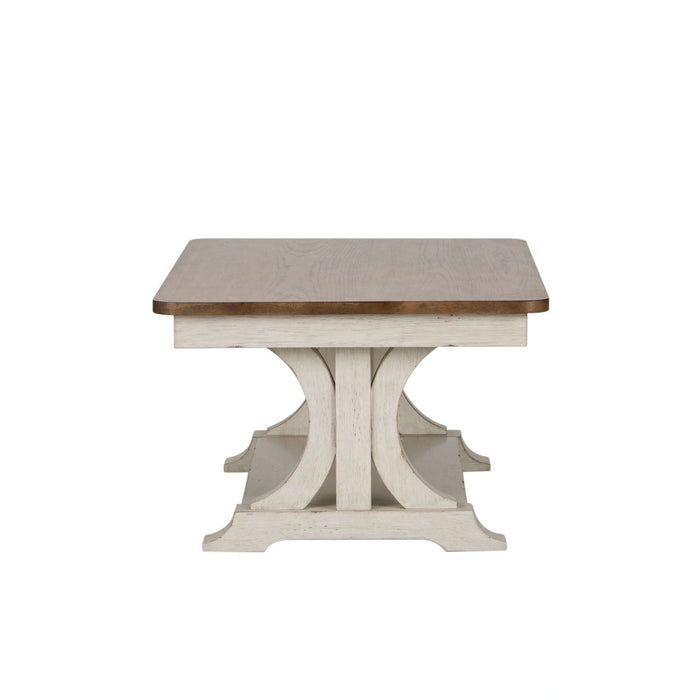 Farmhouse Reimagined Rectangular Cocktail Table in Antique White image