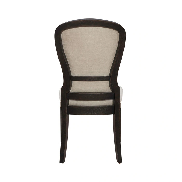 Americana Farmhouse Uph Tufted Back Side Chair - Black image
