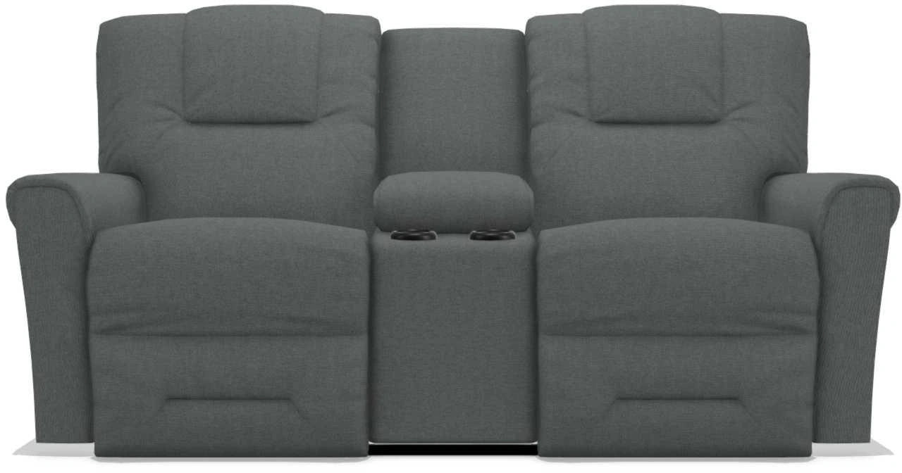 La-Z-Boy Easton Grey Power Reclining Loveseat with Headrest And Console
