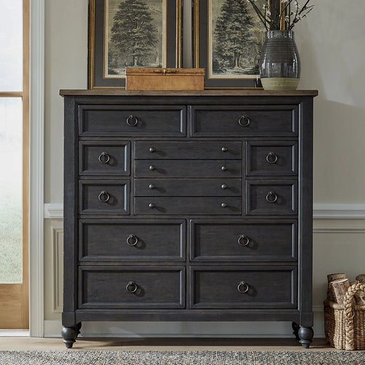 Americana Farmhouse 12 Drawer Chesser in Black image