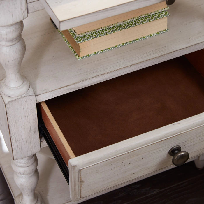 Farmhouse Reimagined Drawer Nightstand in Antique White image