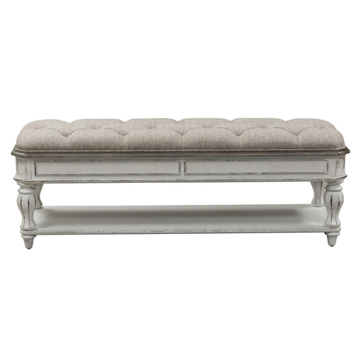 Magnolia Manor Bed Bench in Antique White image