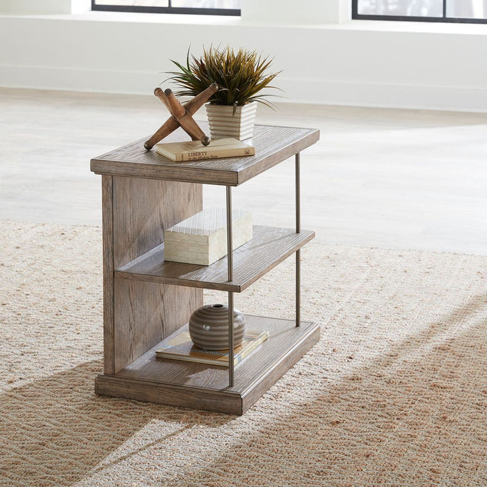 Liberty Furniture City Scape Chair Side Table in White Oak Veneers