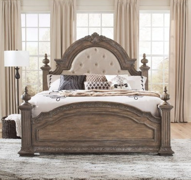 Liberty Furniture Carlisle Court Queen Poster Bed in Chestnut with Dusty Wax image