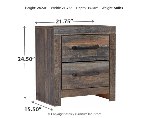 Drystan Queen Panel Bed with Mirrored Dresser and Nightstand