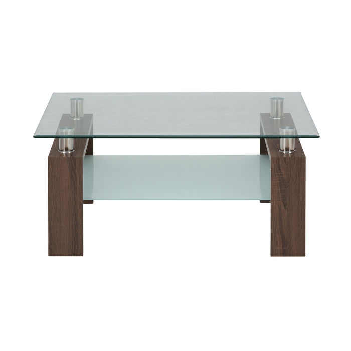 Compass Square Glass Coffee Table