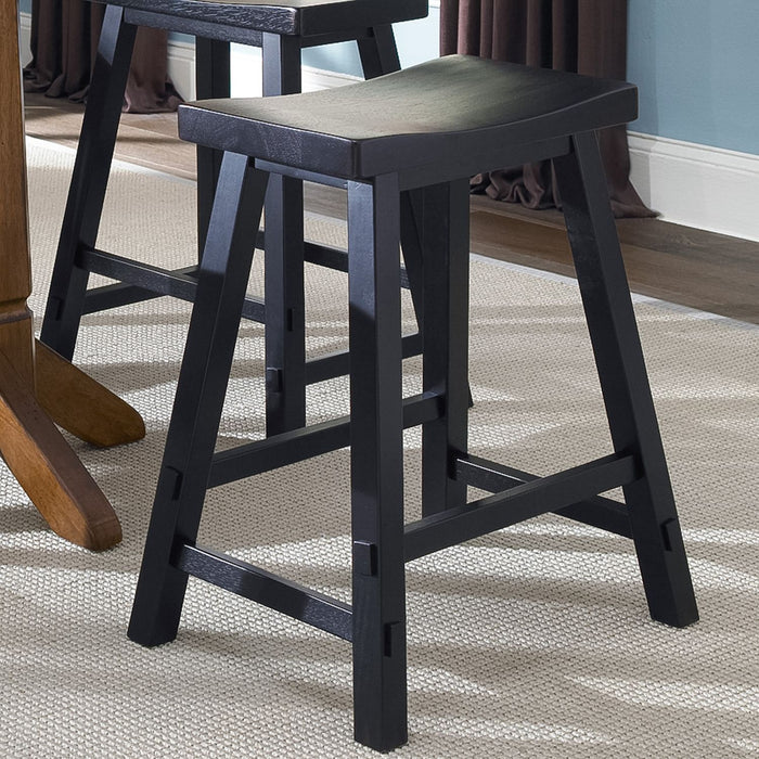 Creations - 24 Inch Sawhorse Counter Stool - Black (RTA)