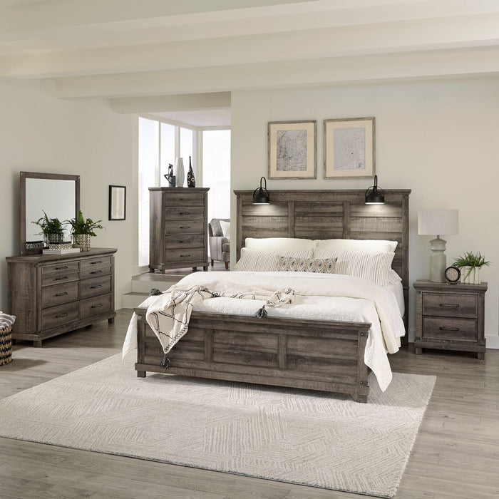 Lakeside Haven - King Panel Bed, Dresser & Mirror, Chest, Night Stand