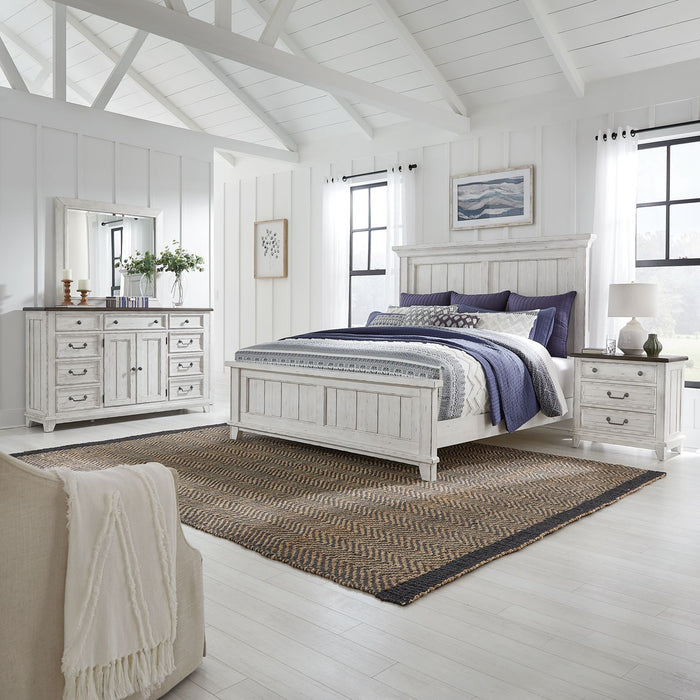 River Place - Queen Panel Bed, Dresser & Mirror, Night Stand