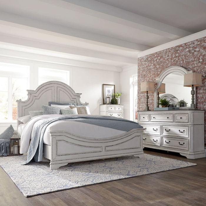 Magnolia Manor - Queen Panel Bed, Dresser & Mirror, Chest