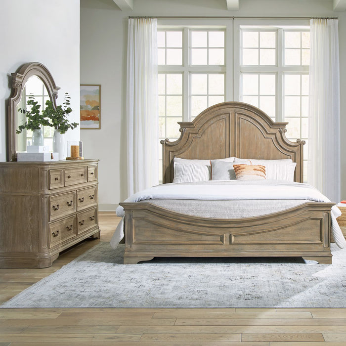 Magnolia Manor - Queen Panel Bed, Dresser & Mirror