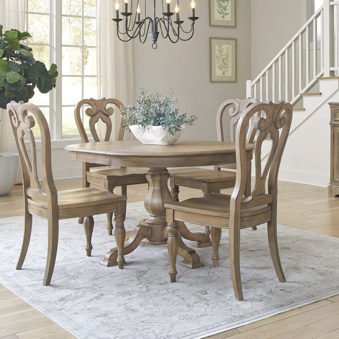 Magnolia Manor - Opt 5 Piece Pedestal Table Set