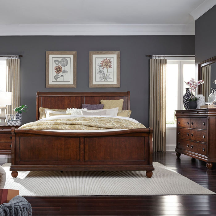 Rustic Traditions - Queen Sleigh Bed, Dresser & Mirror, Night Stand