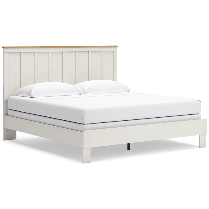 Linnocreek King Panel Bed with 2 Nightstands