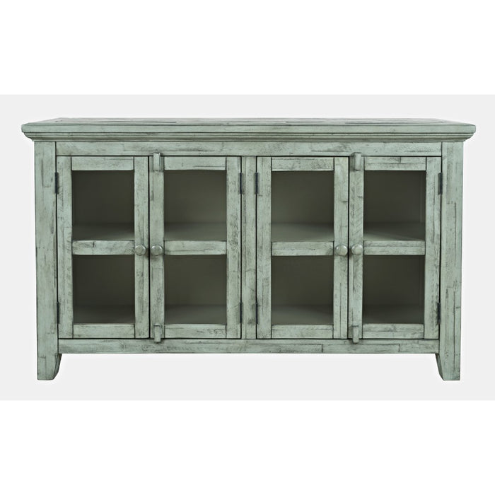 Rustic Shore 4 Door Low Accent Cabinet