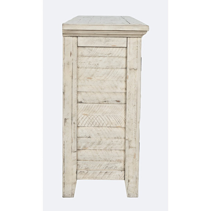 Rustic Shore 4 Door Low Accent Cabinet