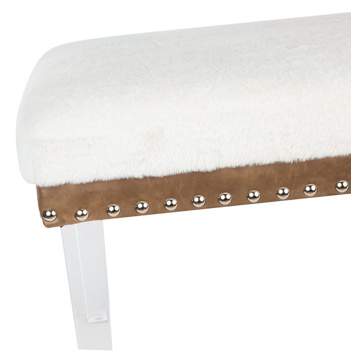 Brianna Faux Fur Bench