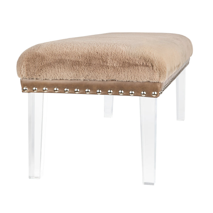 Brianna Faux Fur Bench