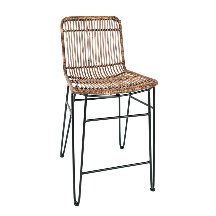 Weaver Rattan Hairpin Counter Stool