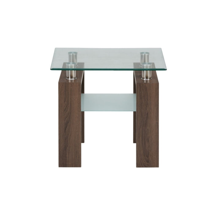 Compass Glass End Table