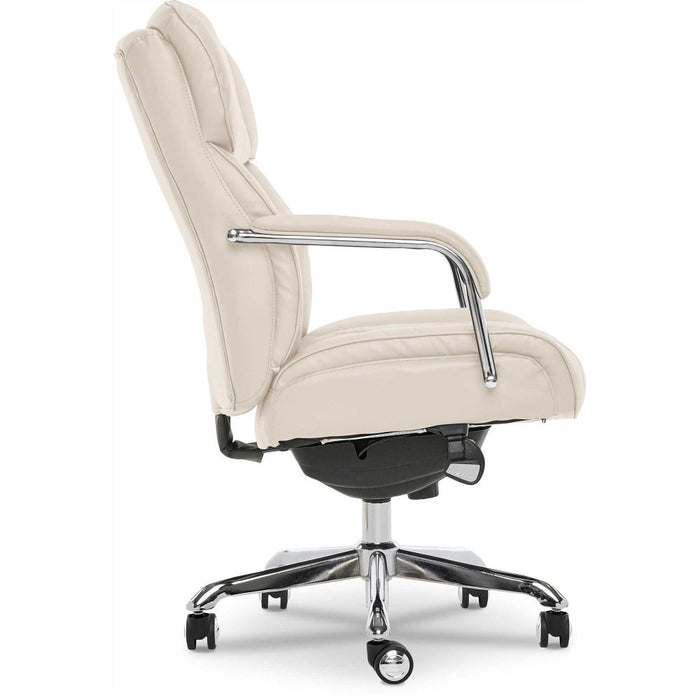 Sutherland Quilted Leather Office Chair, Light Ivory