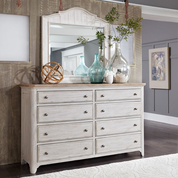 Farmhouse Reimagined - King Poster Bed, Dresser & Mirror, Chest