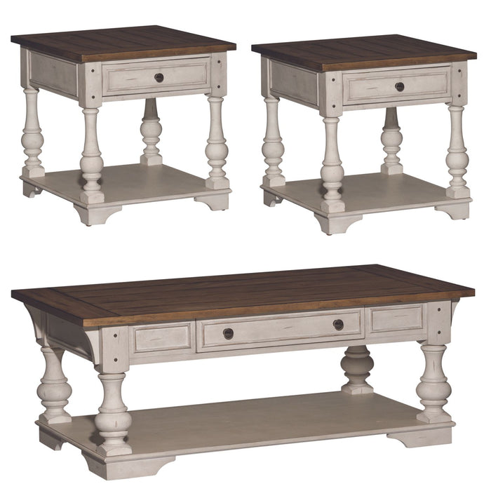 Morgan Creek - 3 Piece Set (1-Cocktail 2-End Tables)