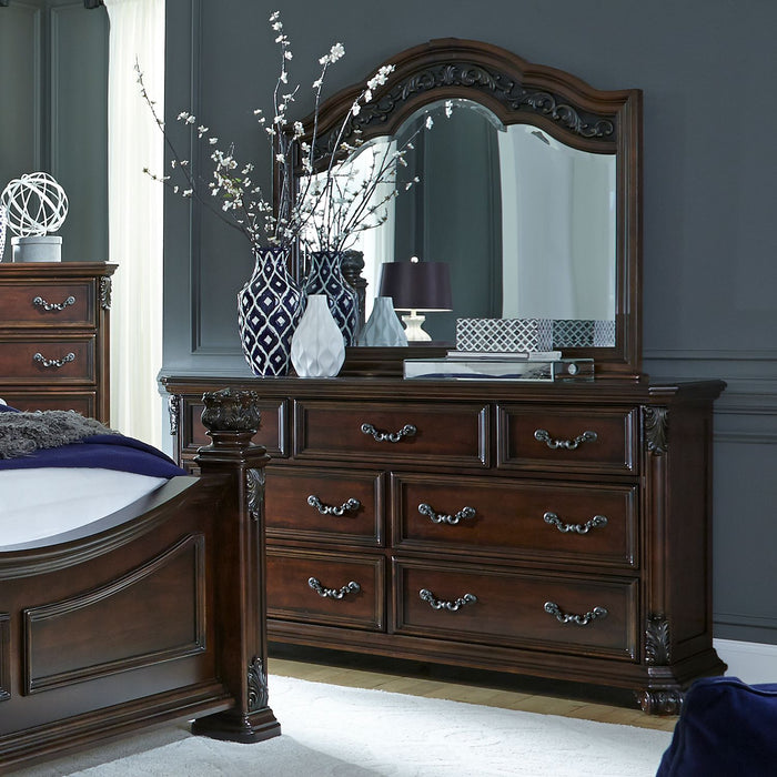 Messina Estates - King Poster Bed, Dresser & Mirror