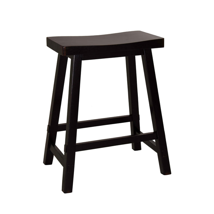 Creations - 24 Inch Sawhorse Counter Stool - Black (RTA)