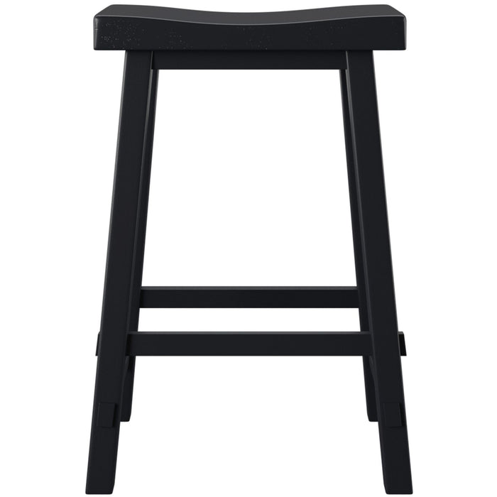 Creations - 30 Inch Sawhorse Barstool - Black (RTA)