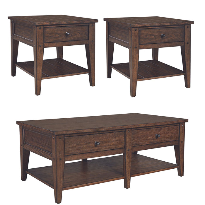 Lake House - 3 Piece Set (1-Cocktail 2-End Tables)