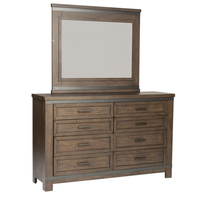 Thornwood Hills - Queen Two Sided Storage Bed, Dresser & Mirror