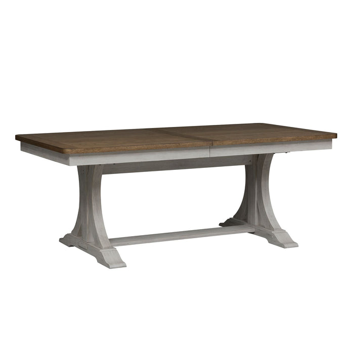 Farmhouse Reimagined - Opt 5 Piece Trestle Table Set