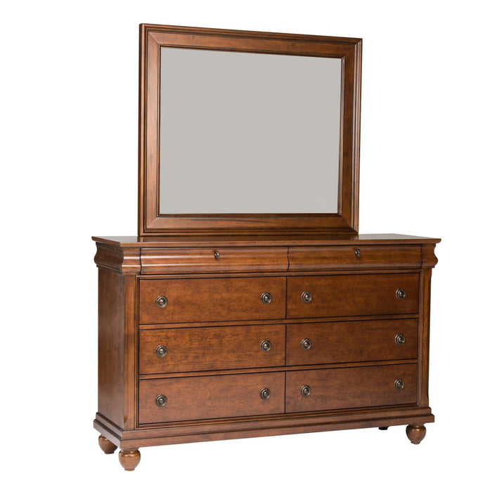 Rustic Traditions - Queen Sleigh Bed, Dresser & Mirror