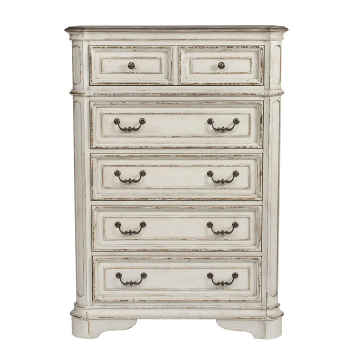 Magnolia Manor - Queen Panel Bed, Dresser & Mirror, Chest, Night Stand