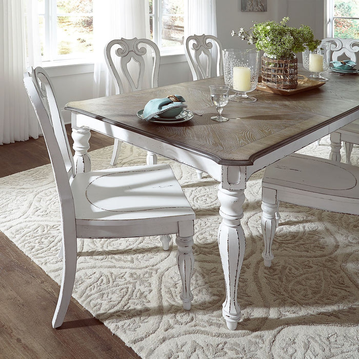 Magnolia Manor - Opt 5 Piece Leg Table Set